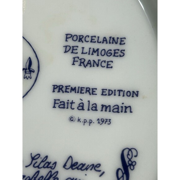 Vintage D’Arceau Limoges France Plate Fait A La Main No.213 1973 Collectible - Picture 7 of 9